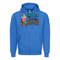 True Royal coffee teach repeat Zipper Hoodie - OliviaCreatesArt