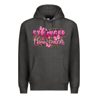 Charcoal Heather Stronger than Cancer Premium Hoodie - FaDigitalArtStudio