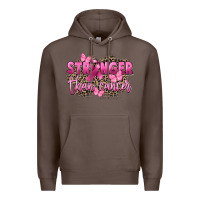 Coffee Stronger than Cancer Premium Hoodie - FaDigitalArtStudio