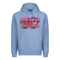 Colony Blue Stronger than Cancer Premium Hoodie - FaDigitalArtStudio