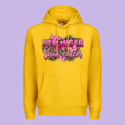 Stronger Than Cancer Premium Hoodie Designed By Fadigitalartstudio