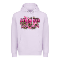 Lilac Stronger than Cancer Premium Hoodie - FaDigitalArtStudio