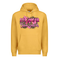 Mustard Stronger than Cancer Premium Hoodie - FaDigitalArtStudio