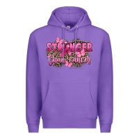 Purple Stronger than Cancer Premium Hoodie - FaDigitalArtStudio