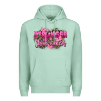 Seafoam Stronger than Cancer Premium Hoodie - FaDigitalArtStudio