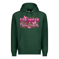 Sports Green Stronger than Cancer Premium Hoodie - FaDigitalArtStudio