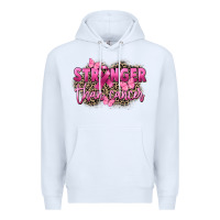White Stronger than Cancer Premium Hoodie - FaDigitalArtStudio