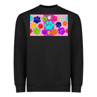 Black paw print Heavyweight Sweatshirt - TumblerDesignByShophia