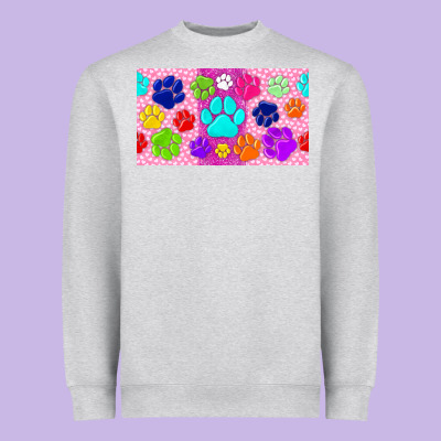 Paw Print Heavyweight Sweatshirt Designed By Tumblerdesignbyshophia