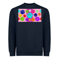 Navy paw print Heavyweight Sweatshirt - TumblerDesignByShophia