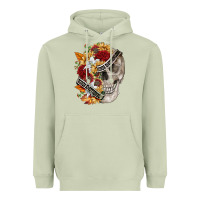 Matcha skull kinda emotionless kinda emotional Heavyweight Hoodie - FaDigitalArtStudio