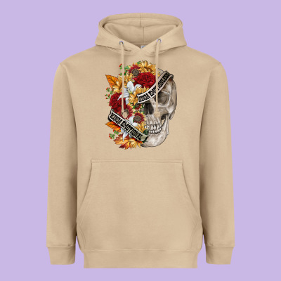 Skull Kinda Emotionless Kinda Emotional Heavyweight Hoodie Designed By Fadigitalartstudio