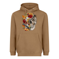 Toasted Coconut skull kinda emotionless kinda emotional Heavyweight Hoodie - FaDigitalArtStudio
