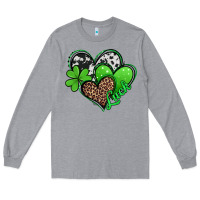 Heather Grey St. Patrick's Day hearts Long Sleeve Tee - Jasminsmagicworld