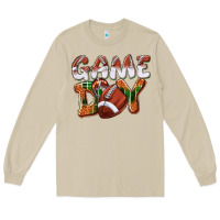 Mushroom Game day leopard Football Long Sleeve Tee - NancyCooperArtShop