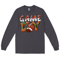 Smoke Game day leopard Football Long Sleeve Tee - NancyCooperArtShop