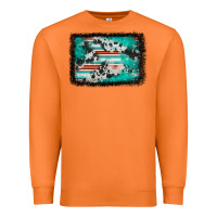 Carrot western serape cowhide turquoise glitter Premium Sweatshirt - FaDigitalArtStudio