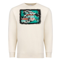 Sandshell western serape cowhide turquoise glitter Premium Sweatshirt - FaDigitalArtStudio
