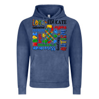 Vintage Denim autism awareness typography Vintage Hoodie - Artiststas