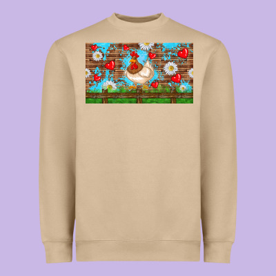 Cute Chicken Heavyweight Sweatshirt Designed By Tumblerdesignbyshophia