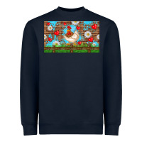 Navy cute chicken Heavyweight Sweatshirt - TumblerDesignByShophia