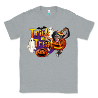 Heather Grey Trick Or Treat Chimpanzee Classic Tee - LillyAllenDesigns
