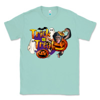 Seafoam Trick Or Treat Chimpanzee Classic Tee - LillyAllenDesigns