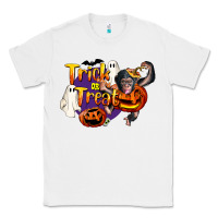 White Trick Or Treat Chimpanzee Classic Tee - LillyAllenDesigns