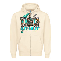 Sandshell western dog groomer Zipper Hoodie - OliviaCreatesArt