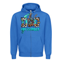 True Royal western dog groomer Zipper Hoodie - OliviaCreatesArt