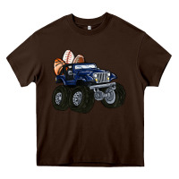 Chocolate Brown easter sports Heavy Core Tee - MaliasSmallBusiness