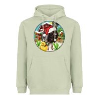 Matcha Baby pig Heavyweight Hoodie - FaDigitalArtStudio