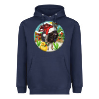Navy Baby pig Heavyweight Hoodie - FaDigitalArtStudio