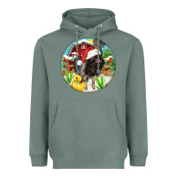 Sage Baby pig Heavyweight Hoodie - FaDigitalArtStudio