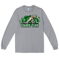 Heather Grey Game day Soccer Long Sleeve Tee - NancyCooperArtShop