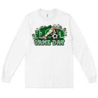 White Game day Soccer Long Sleeve Tee - NancyCooperArtShop