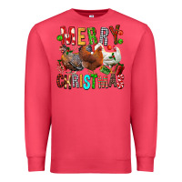 Cardinal Merry christmas chickens Premium Sweatshirt - FaDigitalArtStudio