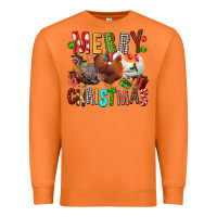 Carrot Merry christmas chickens Premium Sweatshirt - FaDigitalArtStudio