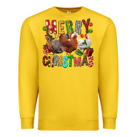 Lemon Merry christmas chickens Premium Sweatshirt - FaDigitalArtStudio
