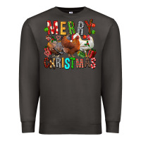 Smoke Merry christmas chickens Premium Sweatshirt - FaDigitalArtStudio