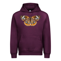 Mauve Wine Common Buckeye Butterfly Urban Hoodie - LillyAllenDesigns