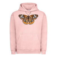 Pigment Salmon Common Buckeye Butterfly Urban Hoodie - LillyAllenDesigns