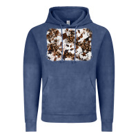 Vintage Denim cowhide leopard background Vintage Hoodie - RanaPortraitStore