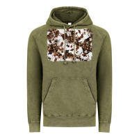 Vintage Olive cowhide leopard background Vintage Hoodie - RanaPortraitStore