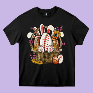 Easter Basket Sports Heavy Core Tee Designed By Maliassmallbusiness