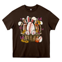 Chocolate Brown easter basket sports Heavy Core Tee - MaliasSmallBusiness