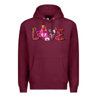 Burgundy Love Coffee Mug Valentines Day Premium Hoodie - FaDigitalArtStudio