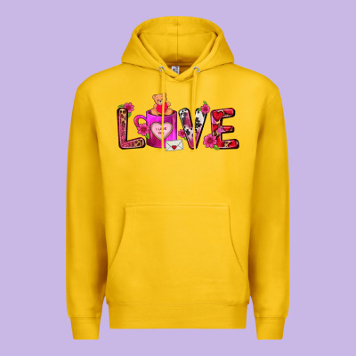 Love Coffee Mug Valentines Day Premium Hoodie Designed By Fadigitalartstudio
