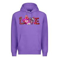 Purple Love Coffee Mug Valentines Day Premium Hoodie - FaDigitalArtStudio
