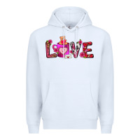 White Love Coffee Mug Valentines Day Premium Hoodie - FaDigitalArtStudio